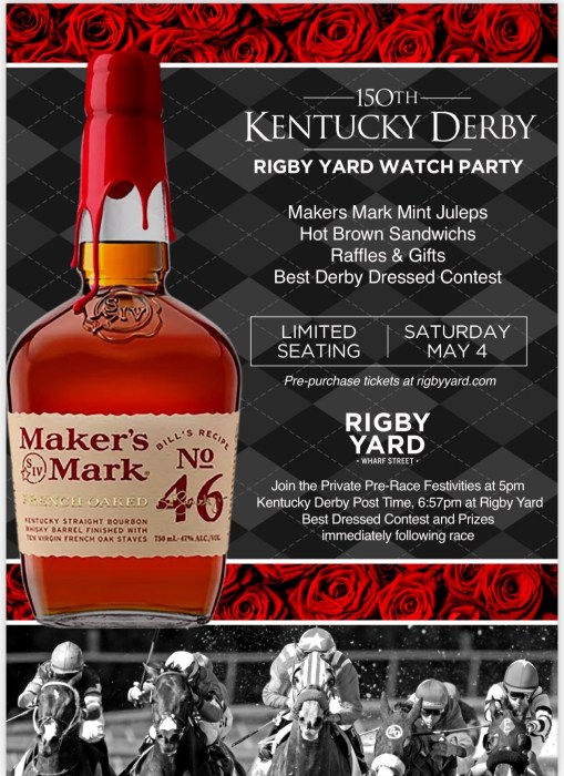 Rigby Yard & Maker's Mark Kentucky Derby Watch Party | Maine Day Ventures